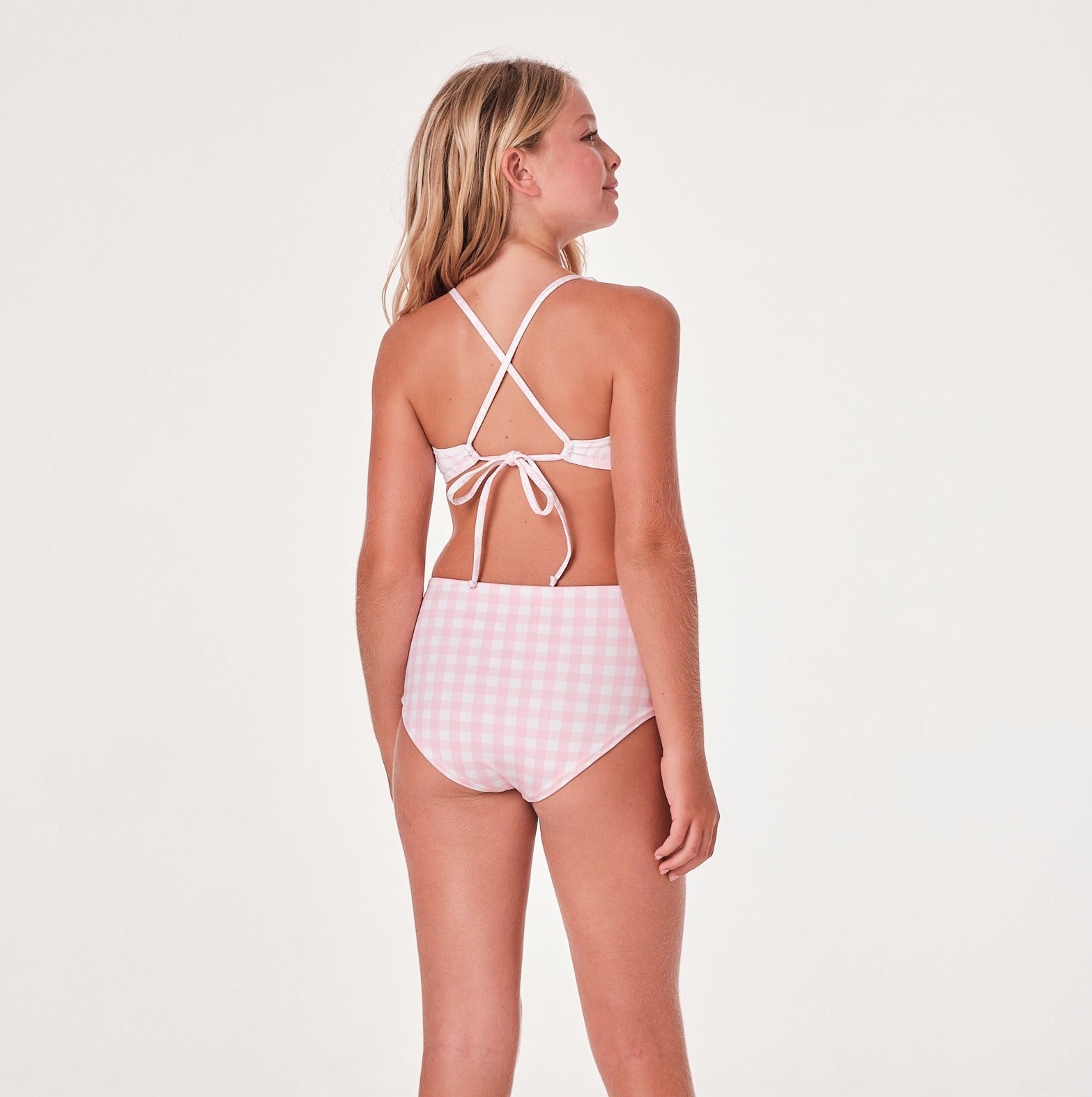 girls' two pieces bikini set with sun protection 