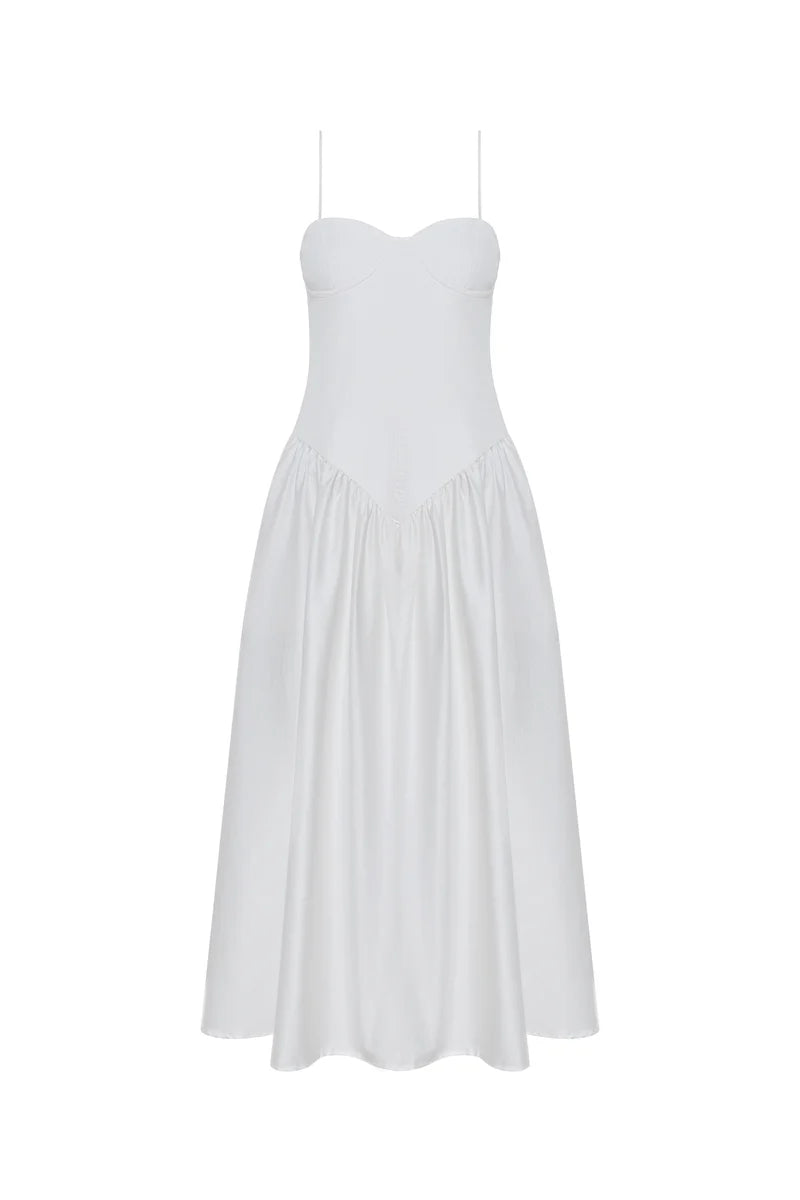 ivory midi dress