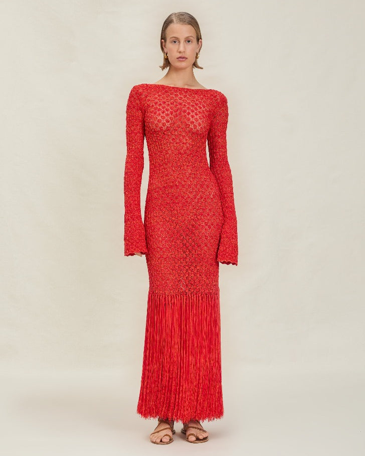 red knit dress