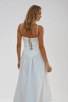 midi white dress