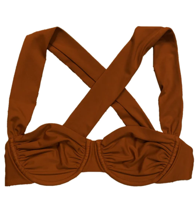 terracotta bikini top