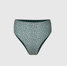 High Waist Reversible Bikini Bottom Green - bikini bottom